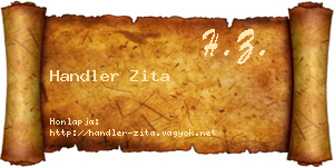 Handler Zita névjegykártya
